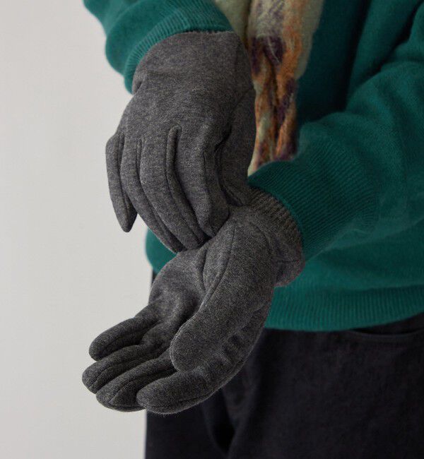 SHIPS「SHIPS: ジャージー ニット リブ グローブ」|手袋|