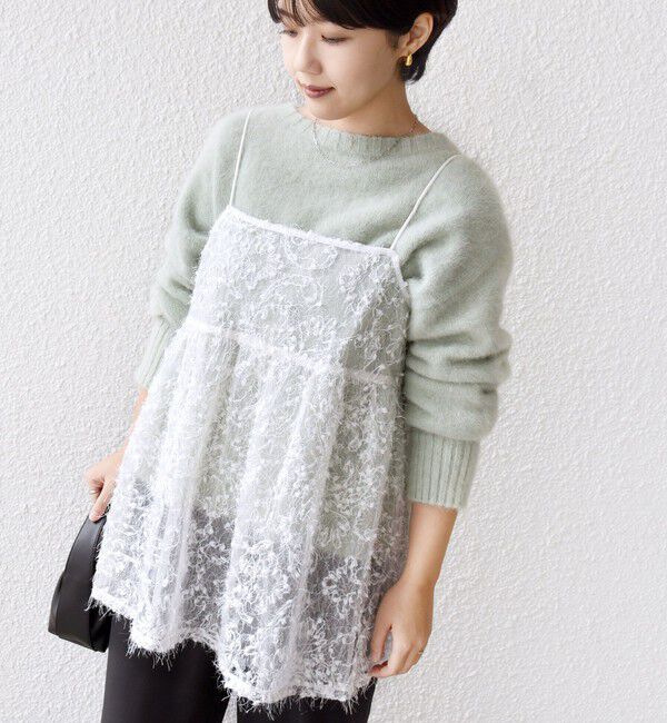 SHIPS for women「〈手洗い可能〉前後 2WAY レース キャミソール」|キャミソール|