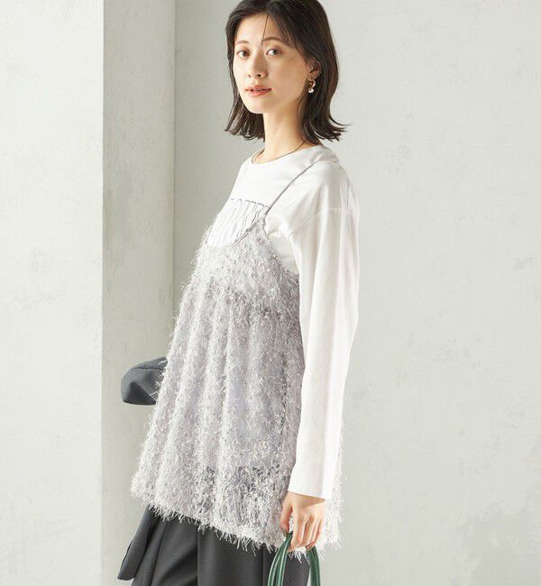 SHIPS for women「〈手洗い可能〉前後 2WAY レース キャミソール」|キャミソール|