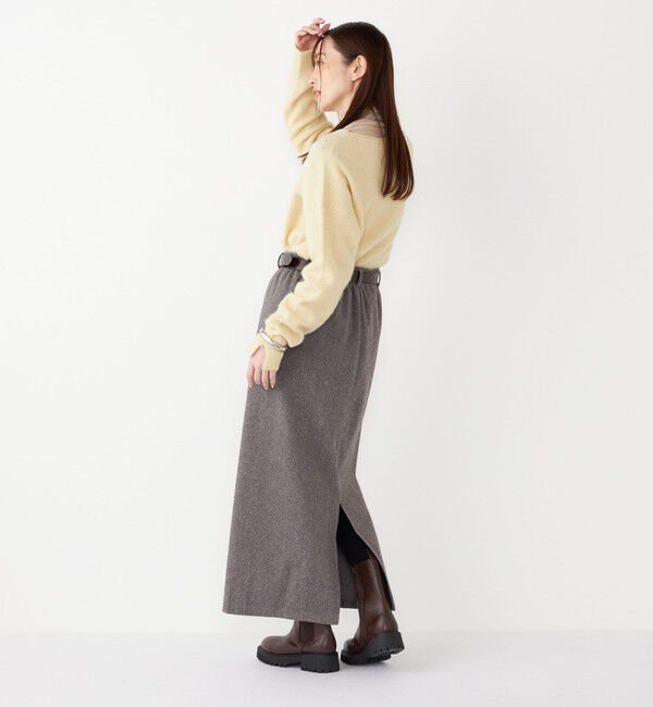 SHIPS Colors 「SHIPS Colors:〈手洗い可能〉ジャージー へリボーン / チェック タイトスカート」|スカート|