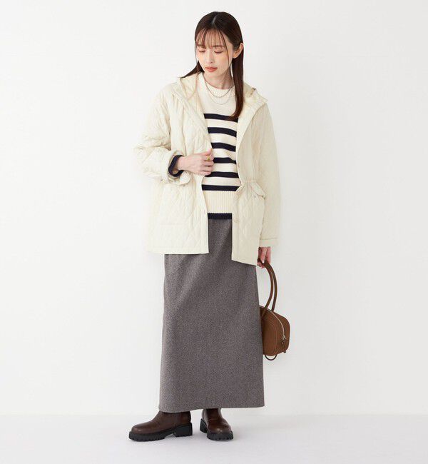 SHIPS Colors 「SHIPS Colors:〈手洗い可能〉ジャージー へリボーン / チェック タイトスカート」|スカート|