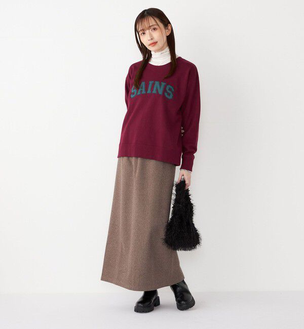 SHIPS Colors 「SHIPS Colors:〈手洗い可能〉ジャージー へリボーン / チェック タイトスカート」|スカート|