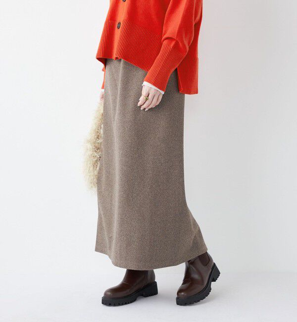 SHIPS Colors 「SHIPS Colors:〈手洗い可能〉ジャージー へリボーン / チェック タイトスカート」|スカート|