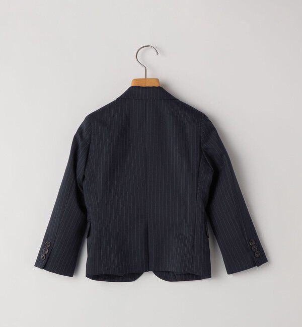 SHIPS KIDS「SHIPS KIDS:110～130cm /セレモニー ネイビー ストライプ ジャケット」|スーツ|