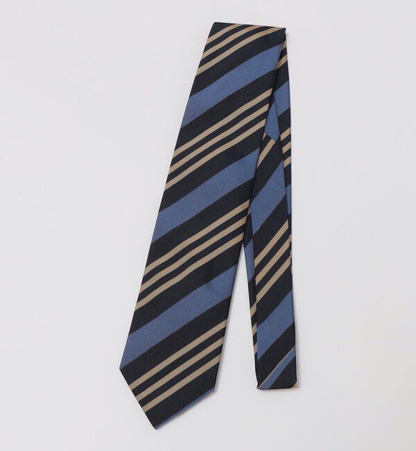 SHIPS「Holliday＆Brown: シルク コットン レジメンタル ネクタイ」|ネクタイ・蝶ネクタイ|ネイビー