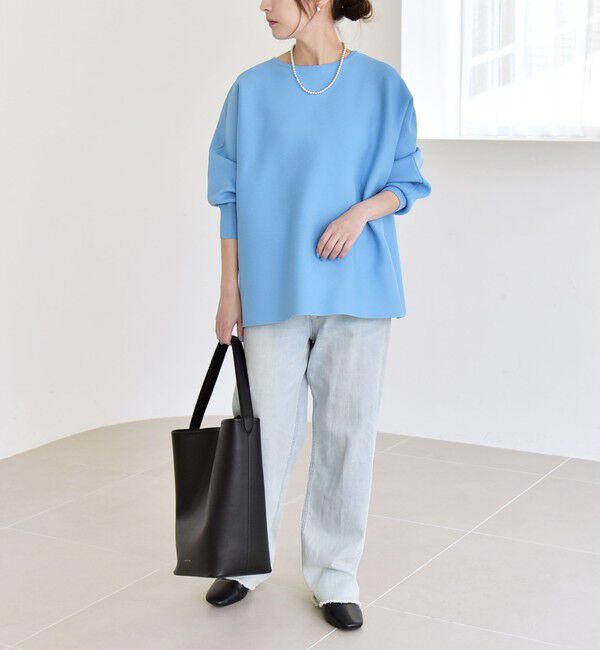 quaranciel「《予約》quaranciel:〈手洗い可能〉ボートネック ワイド ニット プルオーバー」|ニット・セーター|