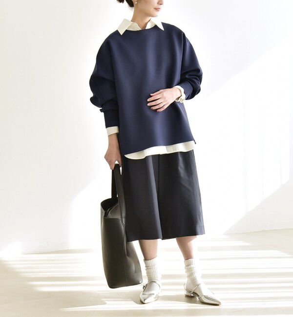 quaranciel「《予約》quaranciel:〈手洗い可能〉ボートネック ワイド ニット プルオーバー」|ニット・セーター|