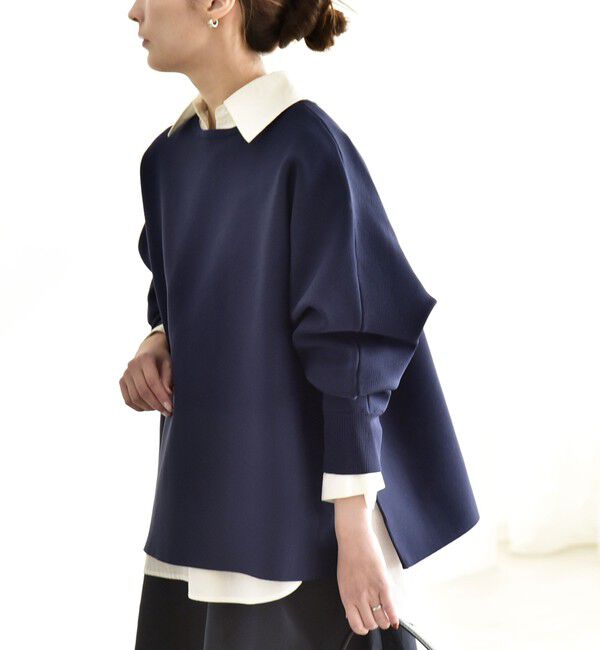 quaranciel「《予約》quaranciel:〈手洗い可能〉ボートネック ワイド ニット プルオーバー」|ニット・セーター|