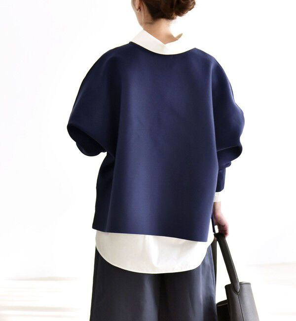 quaranciel「《予約》quaranciel:〈手洗い可能〉ボートネック ワイド ニット プルオーバー」|ニット・セーター|