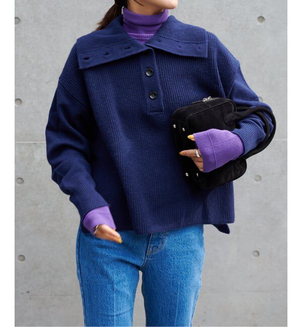 OUTDOOR PRODUCTS Usual Things「ワイドカラーニットプルオーバー」|ニット・セーター|