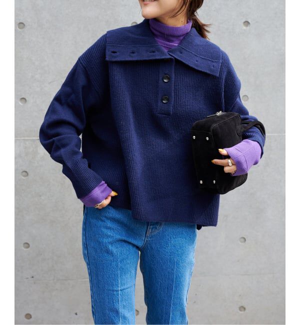 OUTDOOR PRODUCTS Usual Things「ワイドカラーニットプルオーバー」|ニット・セーター|