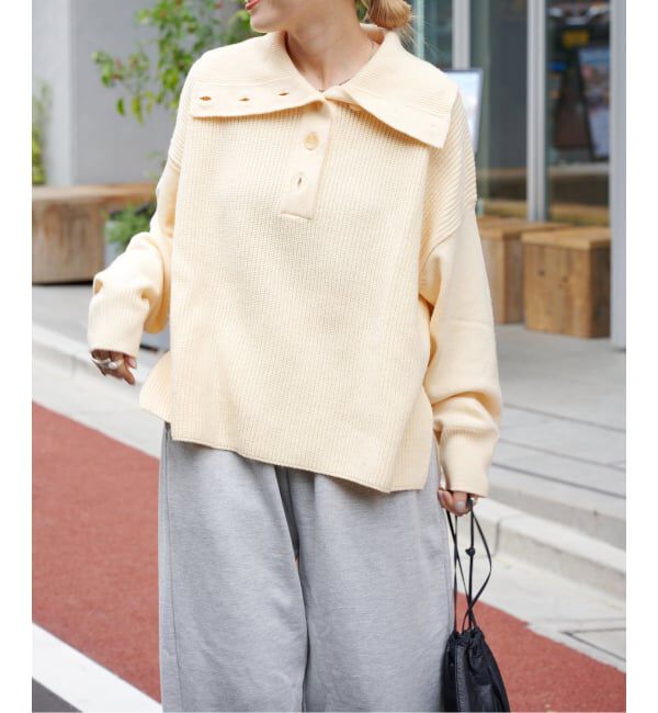 OUTDOOR PRODUCTS Usual Things「ワイドカラーニットプルオーバー」|ニット・セーター|