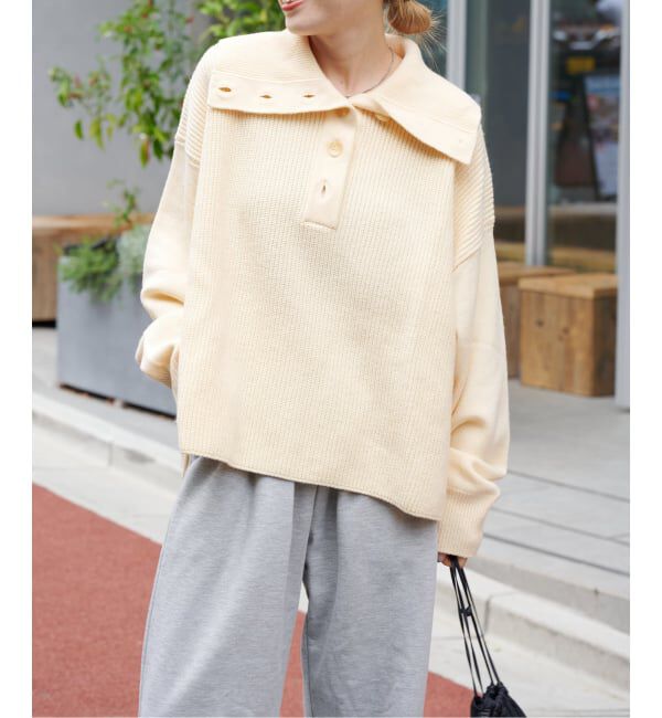 OUTDOOR PRODUCTS Usual Things「ワイドカラーニットプルオーバー」|ニット・セーター|