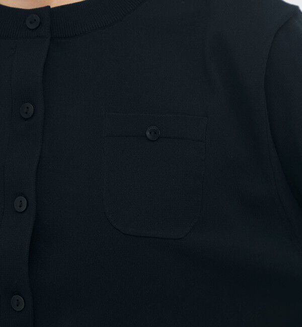 CABaN「ファインポリエステル ハーフスリーブポケットカーディガン」|カーディガン|