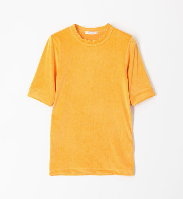 MACPHEE「トリアセテートポリエステルベロア ハーフスリーブプルオーバー」|Tシャツ・カットソー|