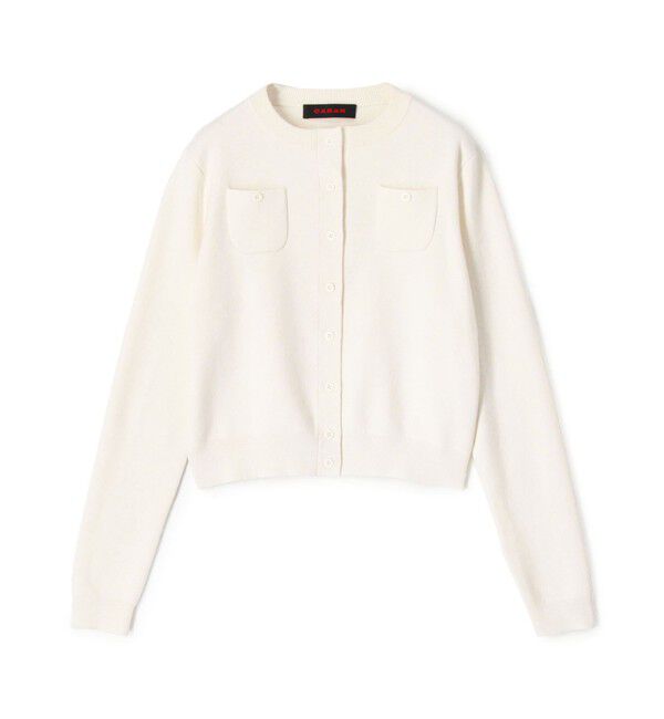 CABaN「コットンカシミヤ クルーネックカーディガン」|カーディガン|11 ホワイト