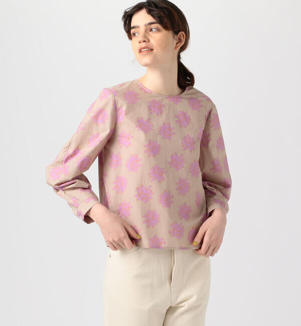 TOMORROWLAND BUYING WEAR「NO.6 BERRY コットン フラワープリントブラウス」|シャツ・ブラウス|42 ライトベージュ系