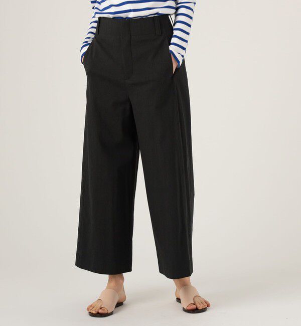 MACPHEE「レーヨンリネンコットン フレアクロップドパンツ」|その他|