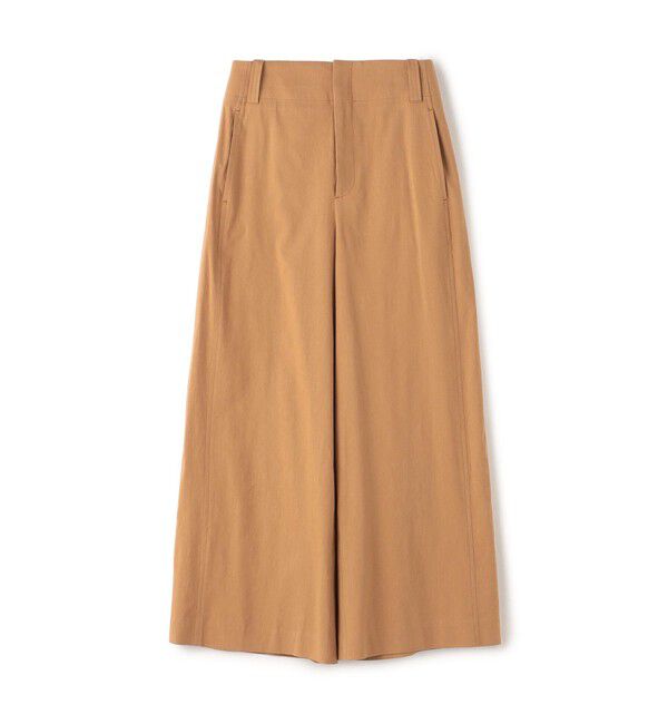 MACPHEE「レーヨンリネンコットン フレアクロップドパンツ」|その他|45 キャメル