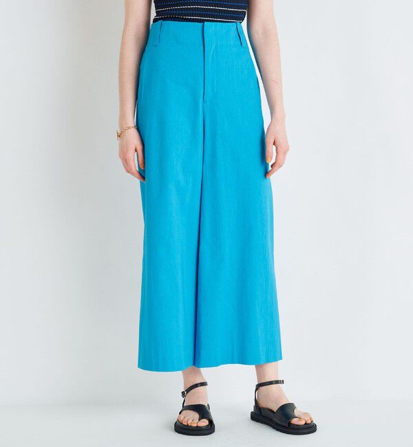 MACPHEE「レーヨンリネンコットン フレアクロップドパンツ」|その他|