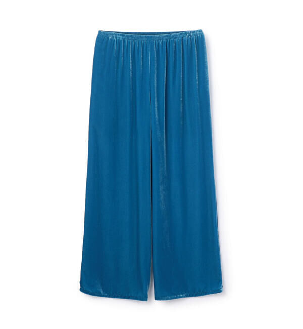 DES PRES「レーヨンキュプラベルベット ギャザーワイドパンツ」|その他|63 ライトブルー
