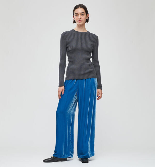 DES PRES「レーヨンキュプラベルベット ギャザーワイドパンツ」|その他|