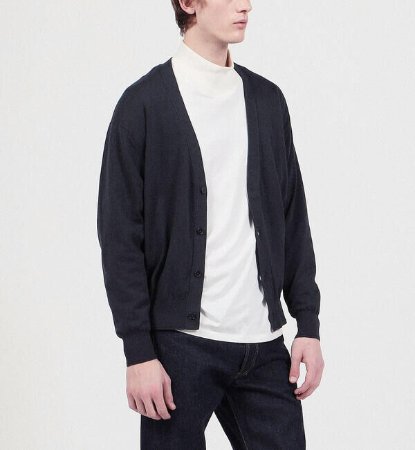 TOMORROWLAND MENS「ギザコットン Vネックカーディガン」|カーディガン|