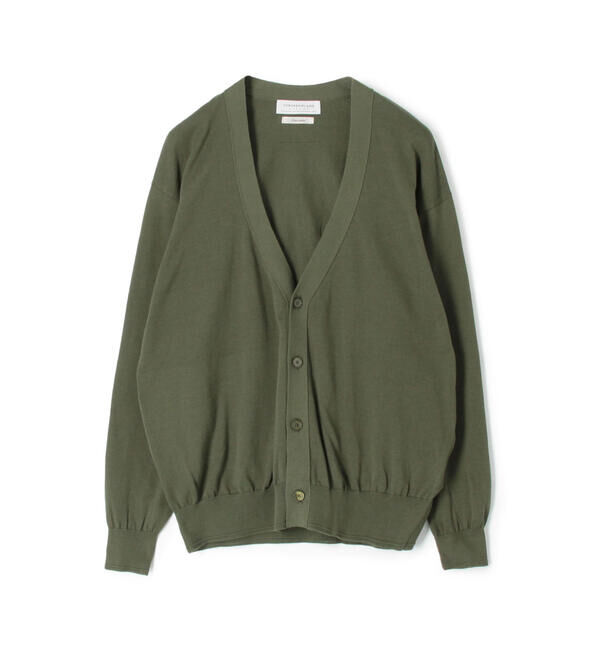 TOMORROWLAND MENS「ギザコットン Vネックカーディガン」|カーディガン|55 グリーン