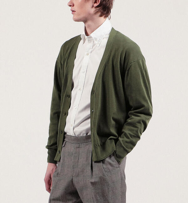 TOMORROWLAND MENS「ギザコットン Vネックカーディガン」|カーディガン|