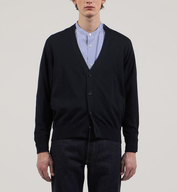 TOMORROWLAND MENS「ギザコットン Vネックカーディガン」|カーディガン|