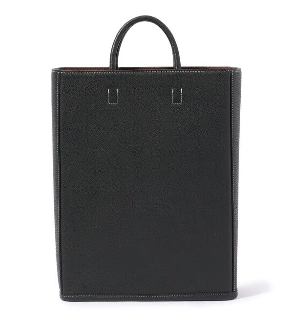 TOMORROWLAND GOODS「【別注】A BOX TOTE シュリンクレザー トートバッグ」|トートバッグ|19 ブラック