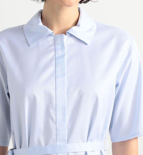 BACCA「コットンツイル ベルテッドシャツワンピース」|ワンピース|