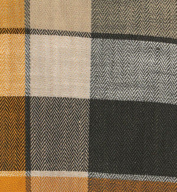 TOMORROWLAND MENS「コットンリネン マドラスチェック&times;ヘリンボーン シャツブルゾン」|シャツ・ブラウス|