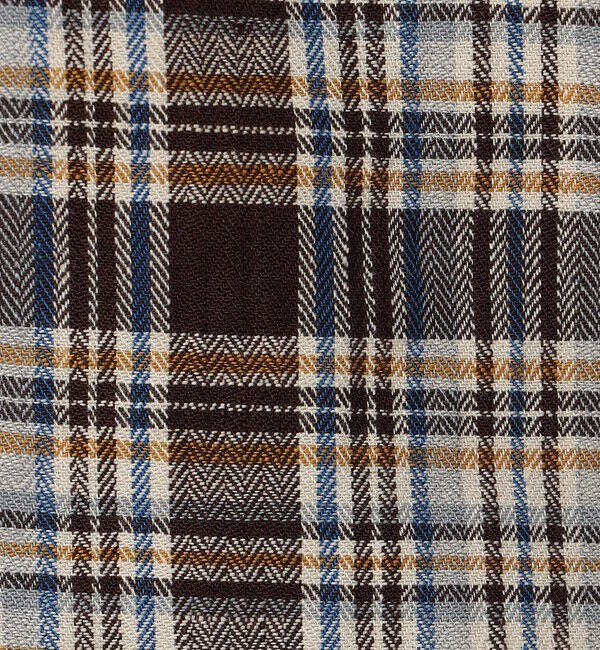 TOMORROWLAND MENS「コットンリネン マドラスチェック&times;ヘリンボーン シャツブルゾン」|シャツ・ブラウス|