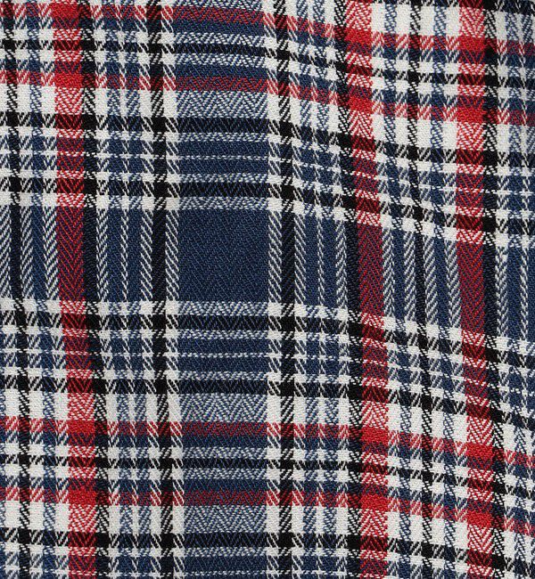 TOMORROWLAND MENS「コットンリネン マドラスチェック&times;ヘリンボーン シャツブルゾン」|シャツ・ブラウス|