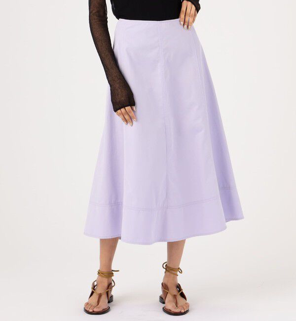 MACPHEE「コットンサージ サーキュラーロングスカート」|フレア|