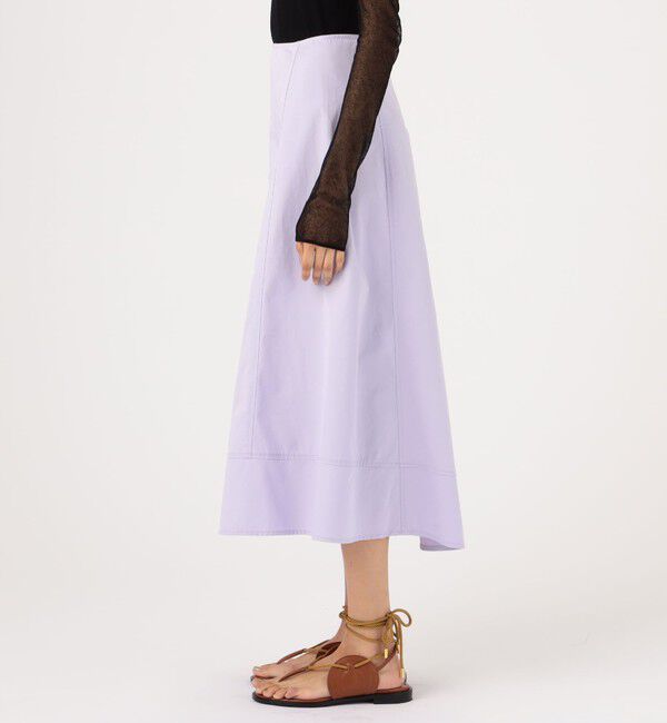 MACPHEE「コットンサージ サーキュラーロングスカート」|フレア|
