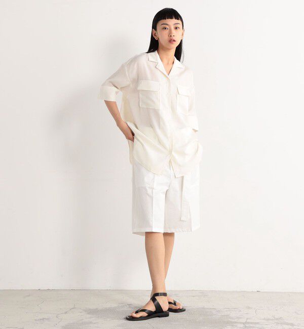 Edition「コットンナイロン ツイルカーゴハーフパンツ」|チノ|
