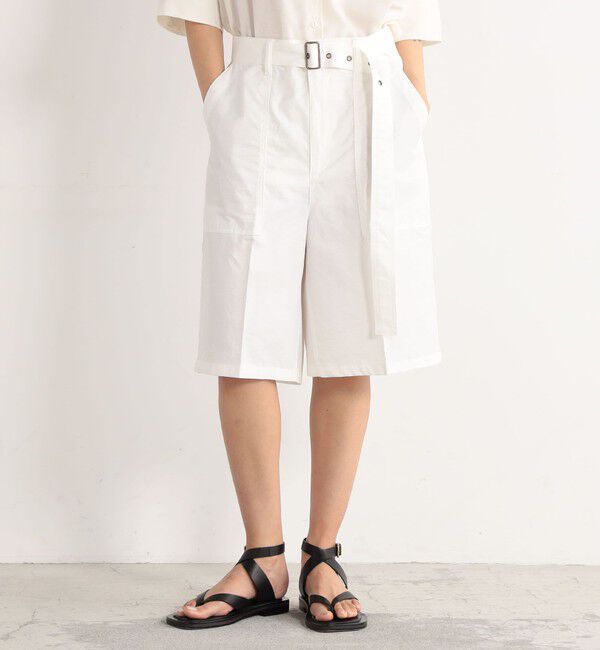 Edition「コットンナイロン ツイルカーゴハーフパンツ」|チノ|