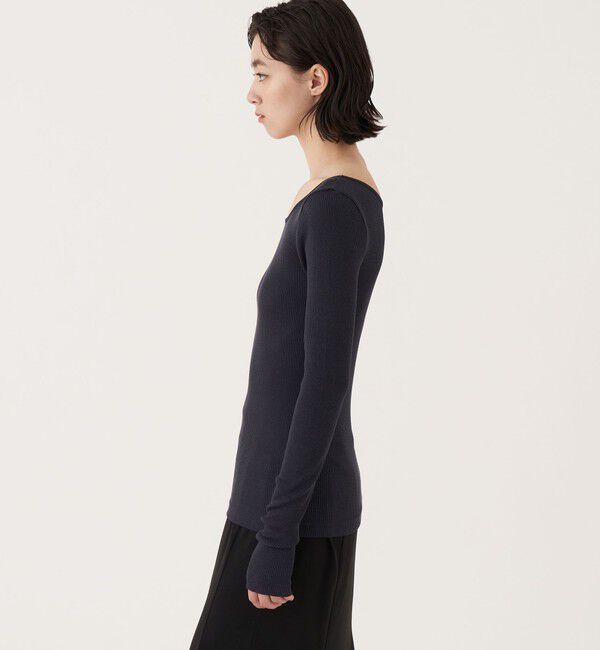 DES PRES「シルクコットンリブ ラウンドネックプルオーバー」|Tシャツ・カットソー|