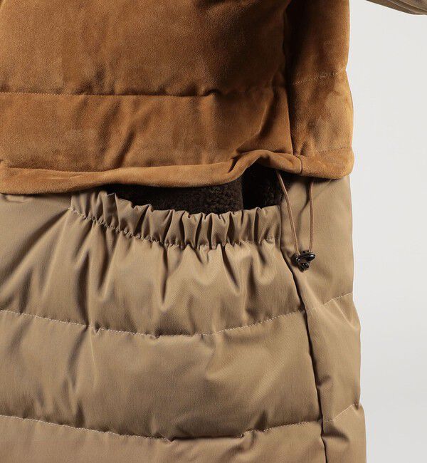 TOMORROWLAND MENS「ゴートスエード&times;ポリエステルナイロンギャバジン スポーツコート」|ダウン|