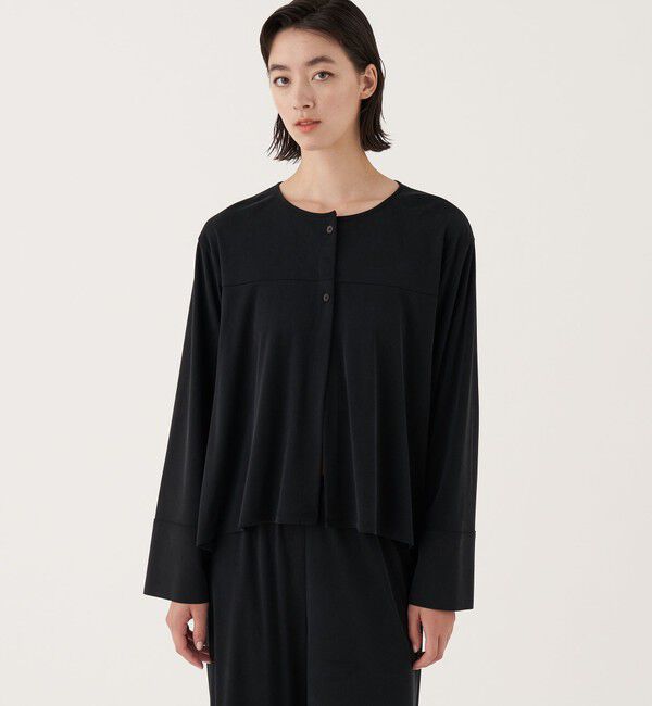 DES PRES「ファインキュプラインターロック クルーネックブラウス」|シャツ・ブラウス|