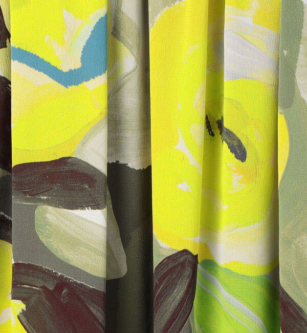 Ballsey「ダブルフラワープリント ランダムタックフレアスカート」|フレア|