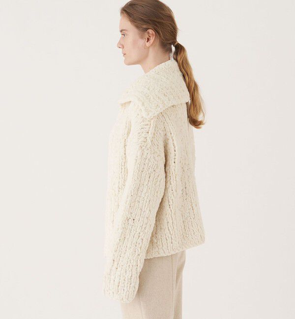 GALERIE VIE「ビッグシェニールハンドニット フロントオープンジャケット」|その他|