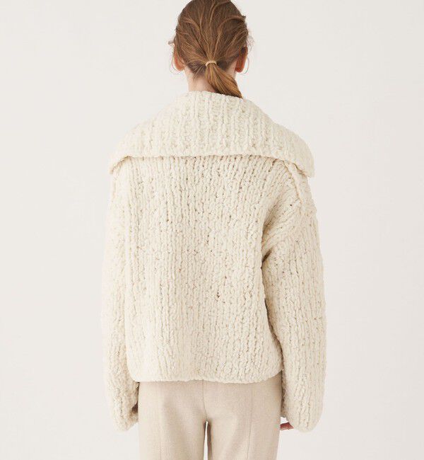 GALERIE VIE「ビッグシェニールハンドニット フロントオープンジャケット」|その他|