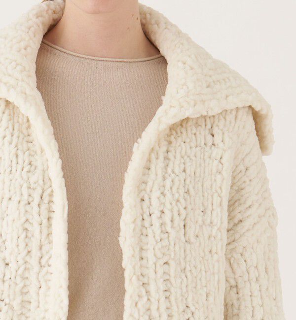 GALERIE VIE「ビッグシェニールハンドニット フロントオープンジャケット」|その他|