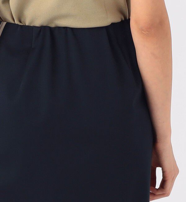 MACPHEE「ハイブリット2wayストレッチ サイドスリットスカート」|タイト|