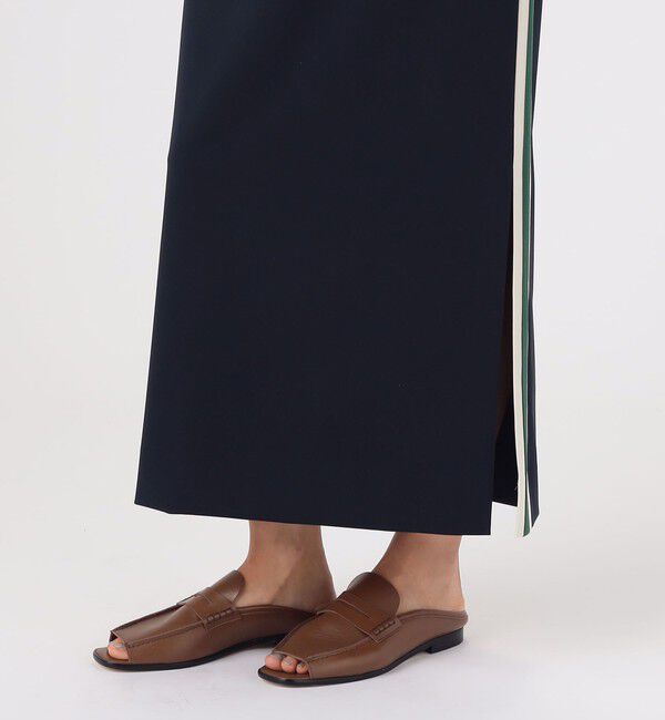 MACPHEE「ハイブリット2wayストレッチ サイドスリットスカート」|タイト|