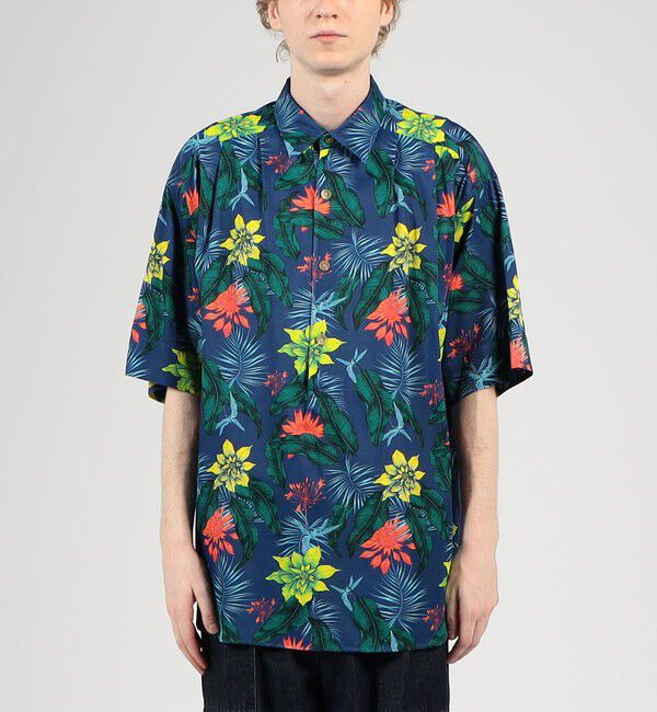 TOMORROWLAND MENS「レーヨンコットン フラワープリント プルオーバーシャツ」|シャツ・ブラウス|