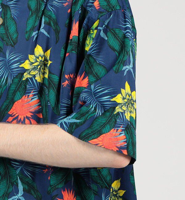 TOMORROWLAND MENS「レーヨンコットン フラワープリント プルオーバーシャツ」|シャツ・ブラウス|